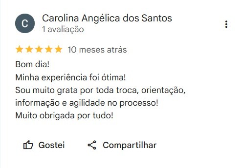 Depoimento de Carolina no Instagram